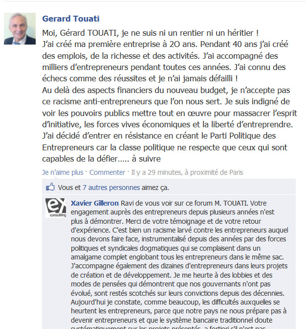 Propositions de Mr Gerard TOUATI - Entrepreneur Français Gerard10