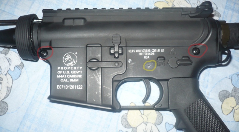 Review démontage et changement de canon et ressort M4 CQB Colt-Cybergun M4_410