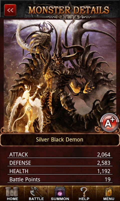 [SOLD] Trading ally summon A+ Silver Black Demon for Glamorous Alraune+ / Daji 2012-110