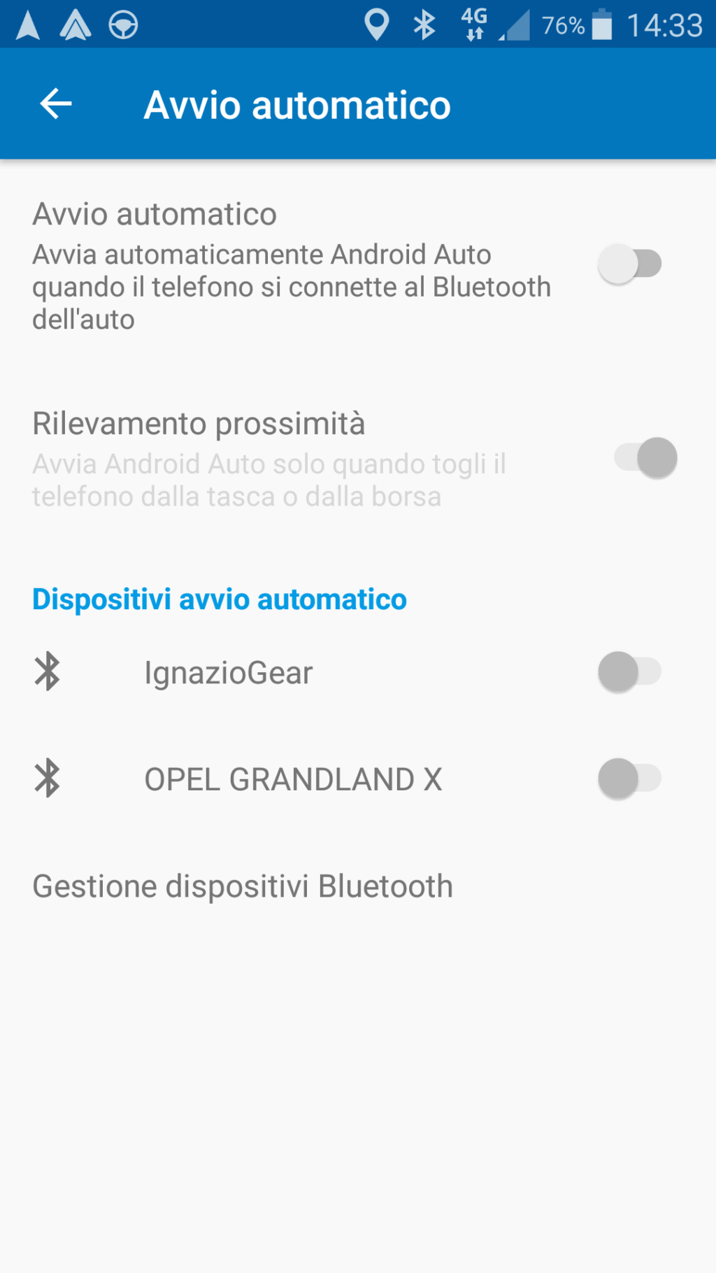 Problemi di connessione Bluetooth Screen11