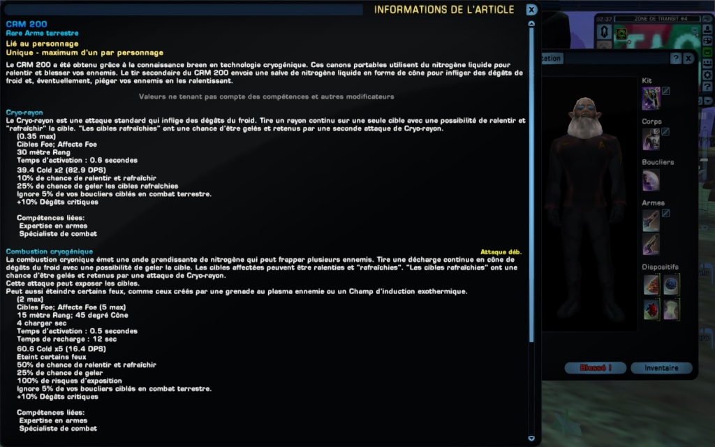 Que peut-on récupérer d'utile en épisodes comme armes et équipements ? Cr200210