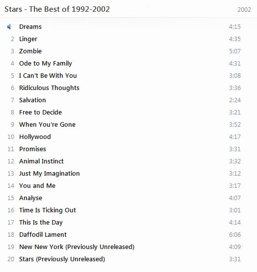 The Cranberries - Stars: The Best Of 1992-2002 [iTunes Plus AAC M4A] - Album Captur27