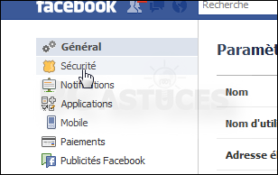 Vérifier les connexions à son compte Facebook - Tous les navigateurs Web 3352-310