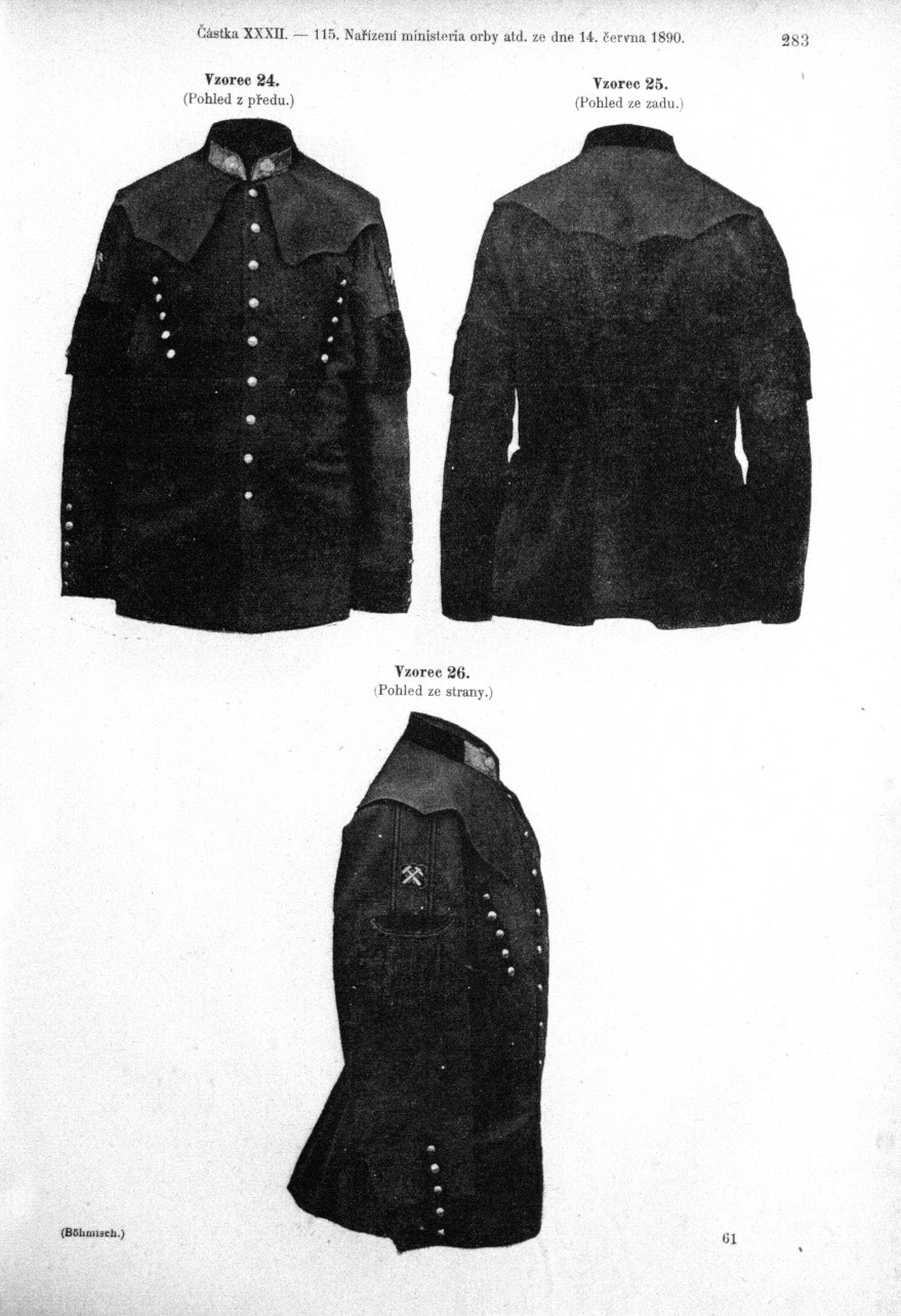 Austrian State Mining Officials Uniforms, 1st half of 19th century 189011