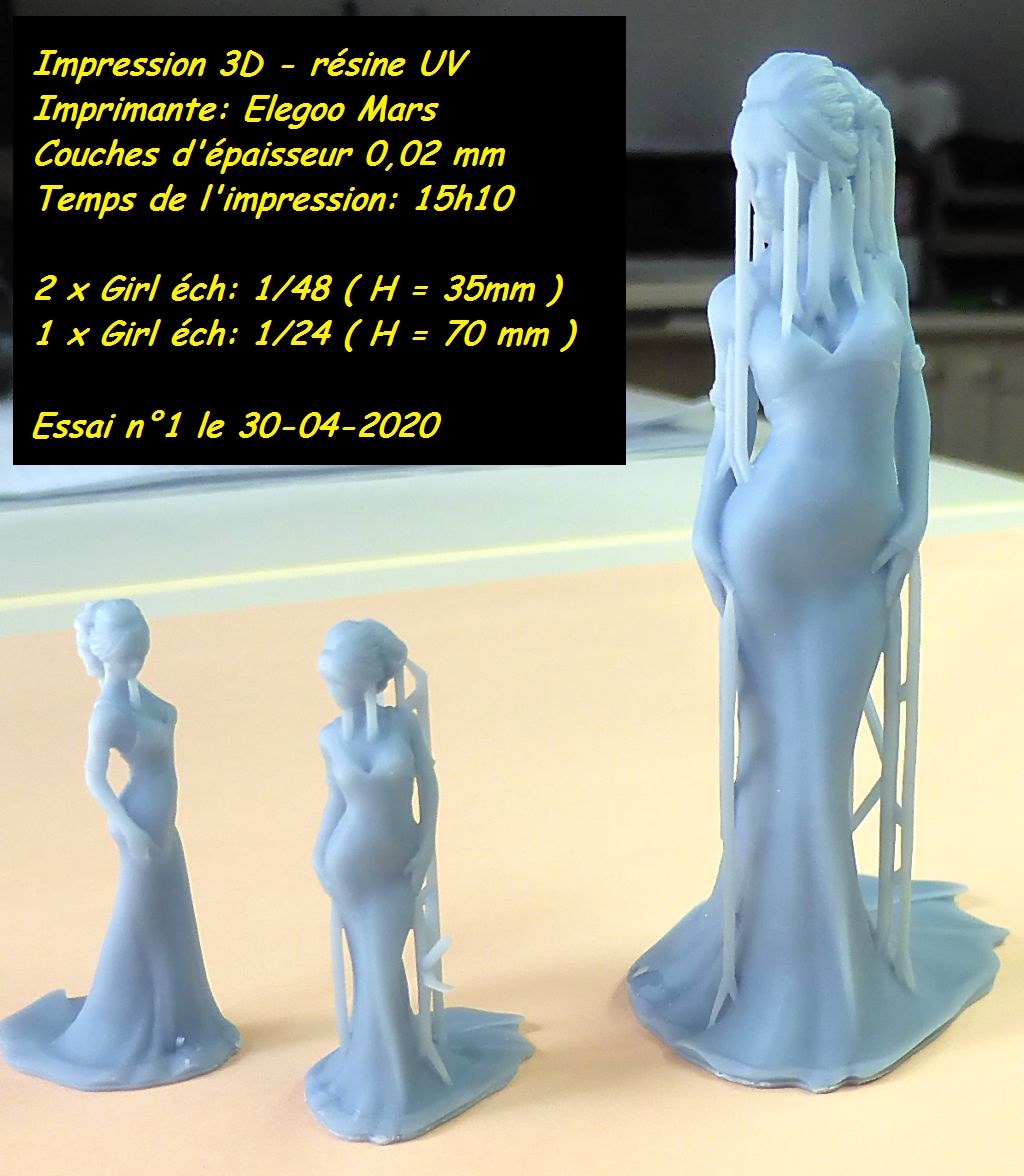 Impression 3D résine UV - Figurine 1 "Petite amie" Girl_010