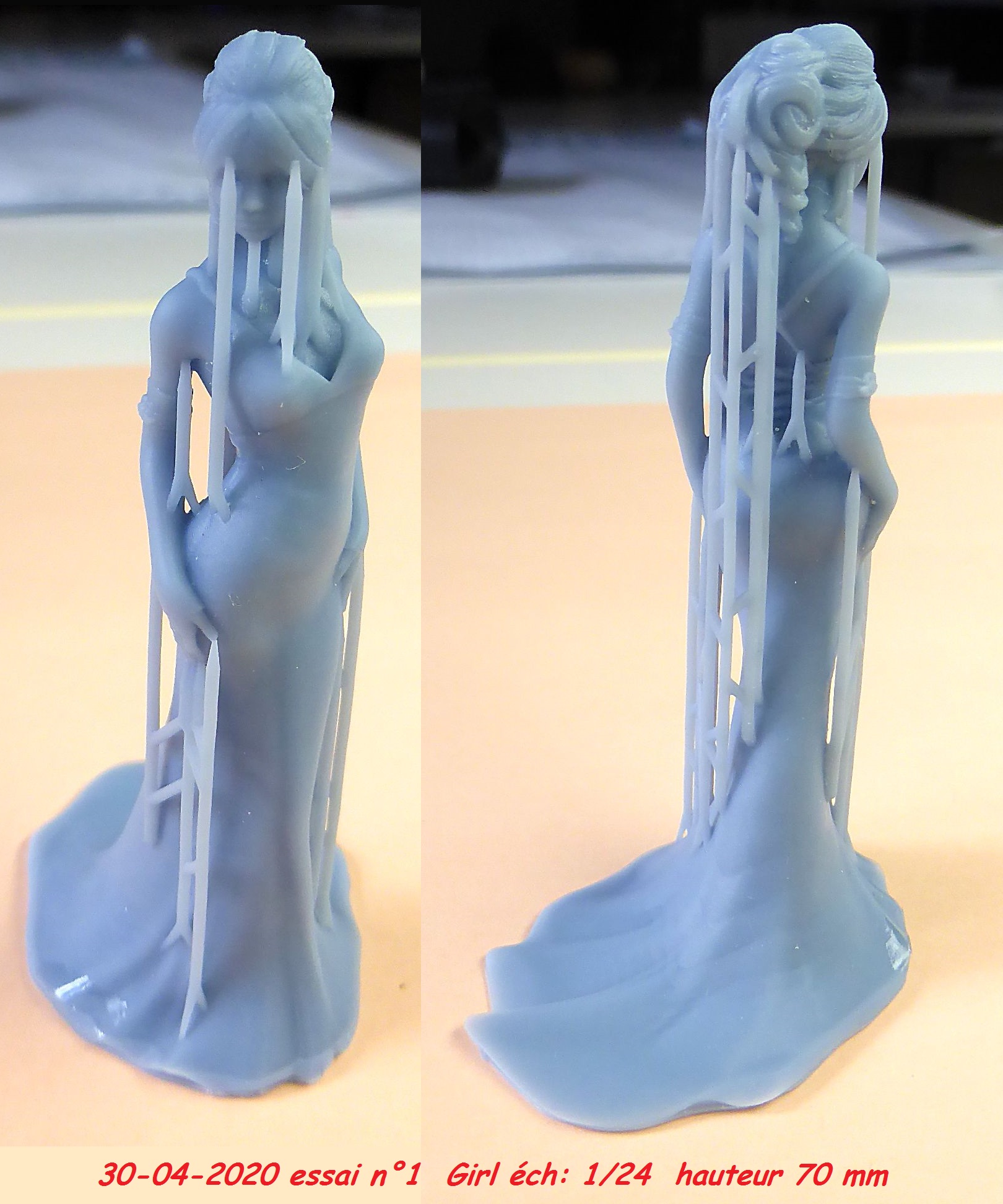 Impression 3D résine UV - Figurine 1 "Petite amie" Girl_012
