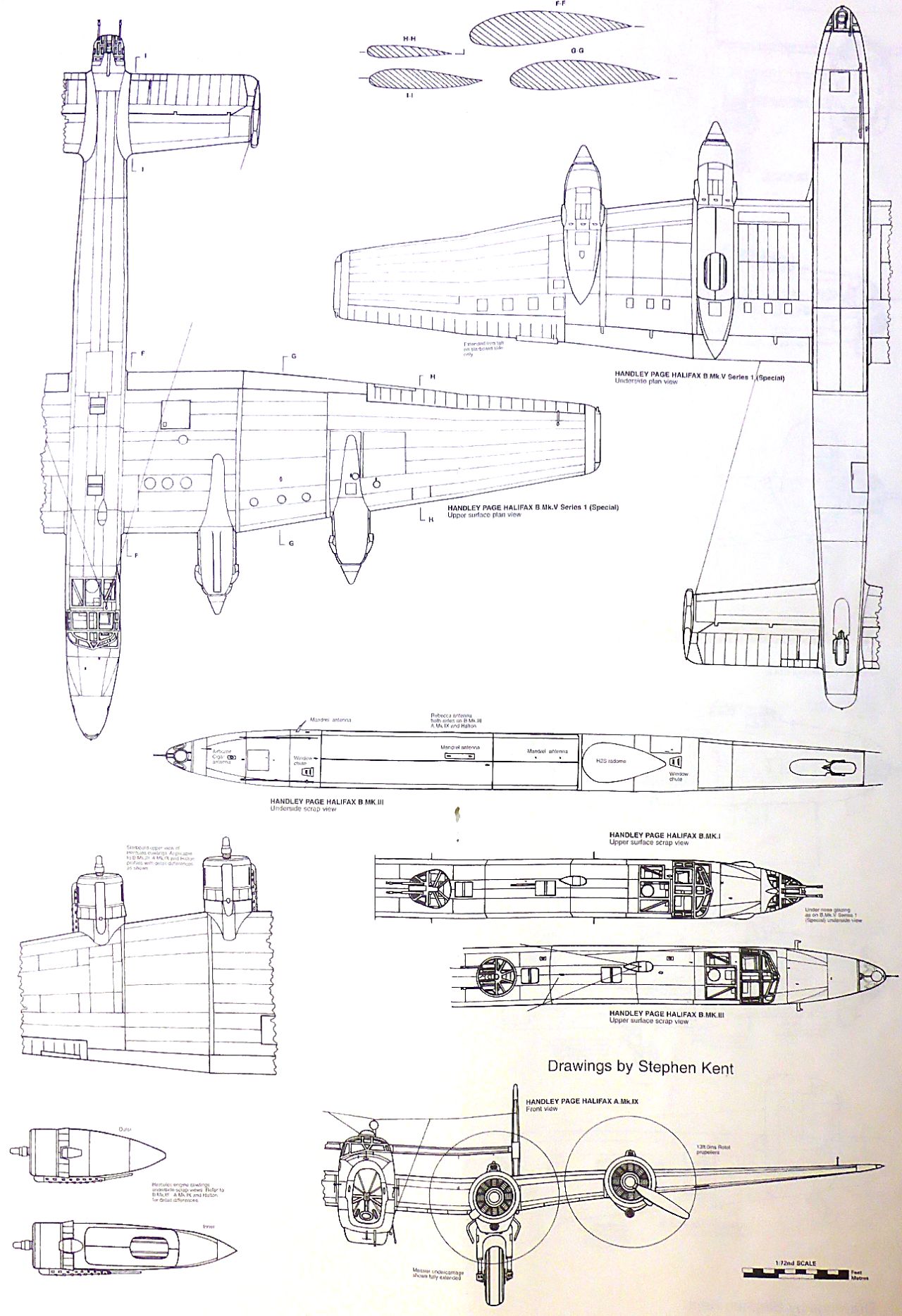 Fil rouge 2021 * Handley Page HALIFAX B III - Airfix 1/72 Hali-014