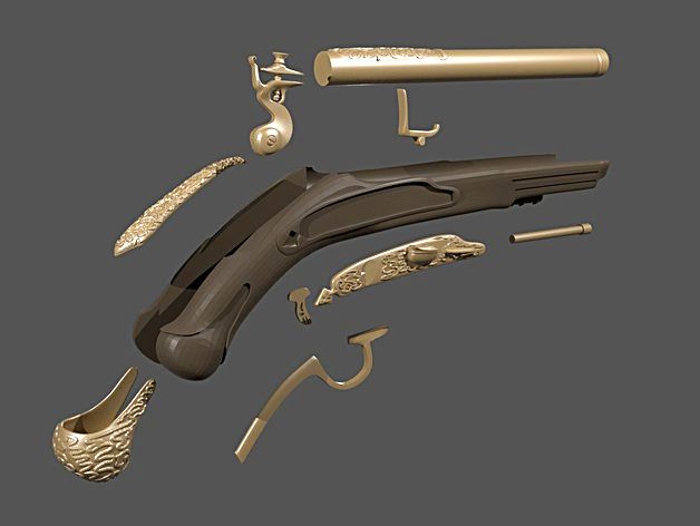 Impression 3D FDM: le pistolet pirate - FINI Pistol11