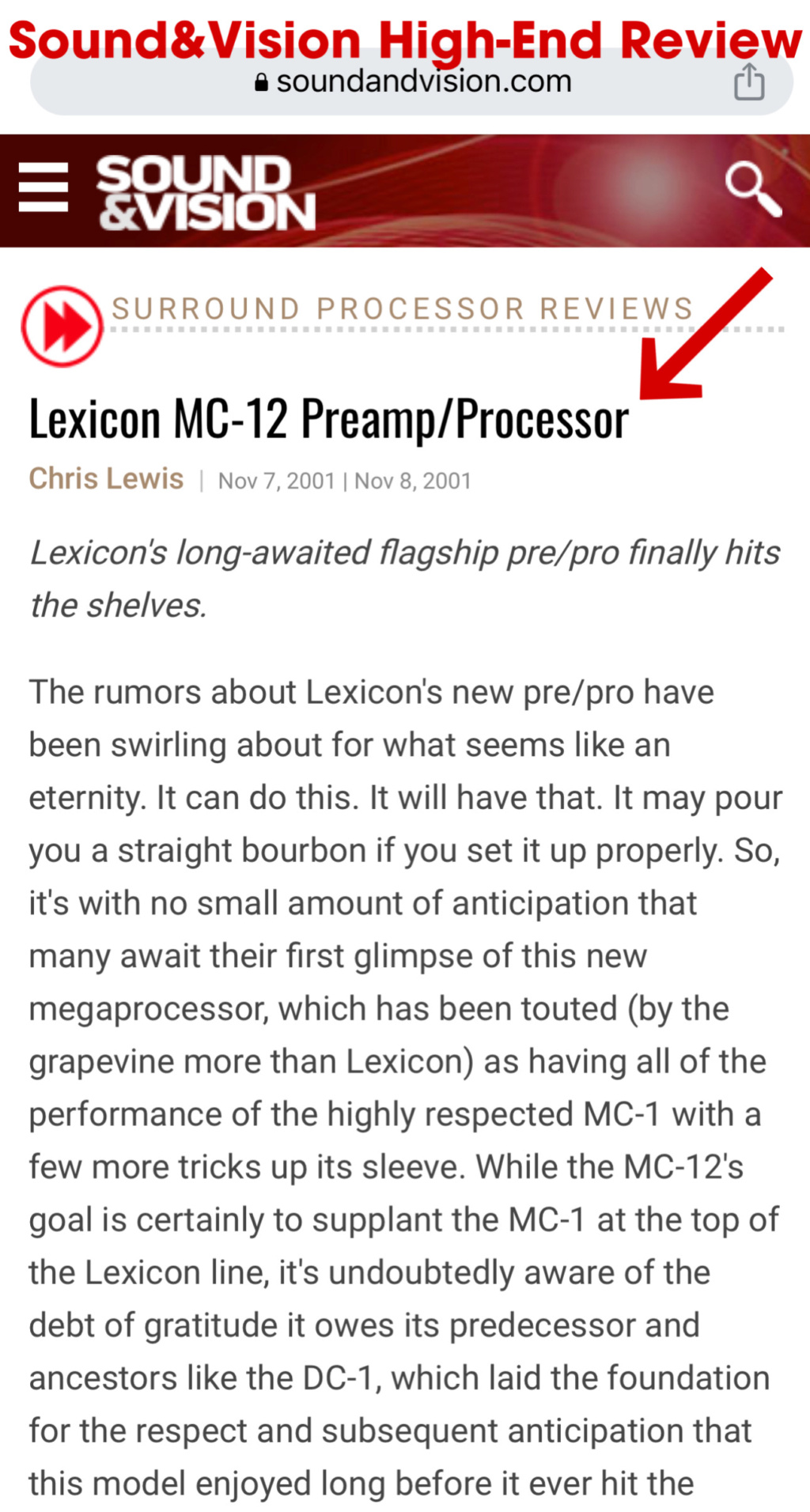 Lexicon MC-12 AV Preamp/Processor DTS THX Cinema Pre/Pro Balance Version(XLR)  26a53910