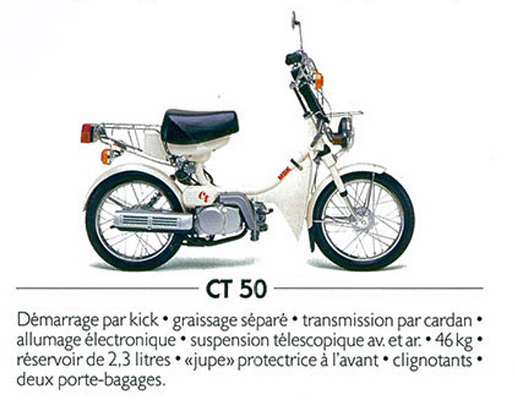 cyclo MBK CT50 3DL moteur yamaha 15420110