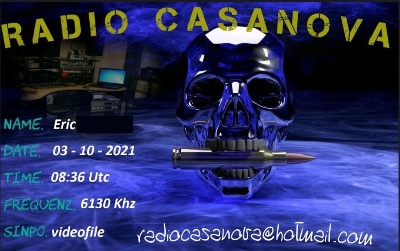 eQSL de radio casanova international Casa10