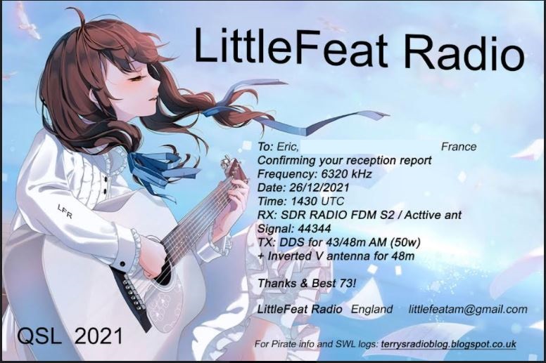 eQSL Little Feat Radio Lfr_2010