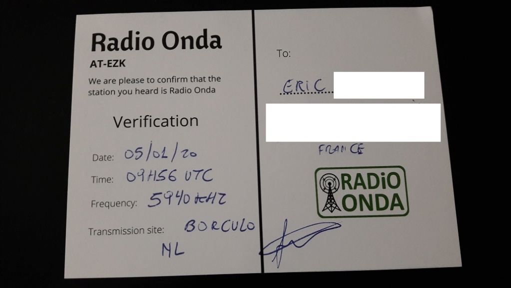 QSL de radio onda Radio_16