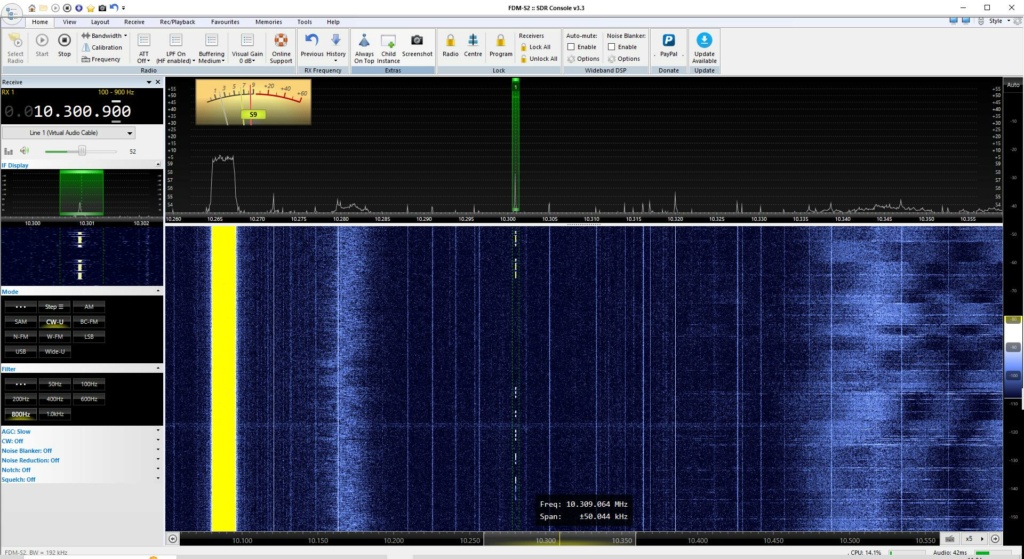 station cw inconnue sur 10301 et 5345.8 kHz Screen12