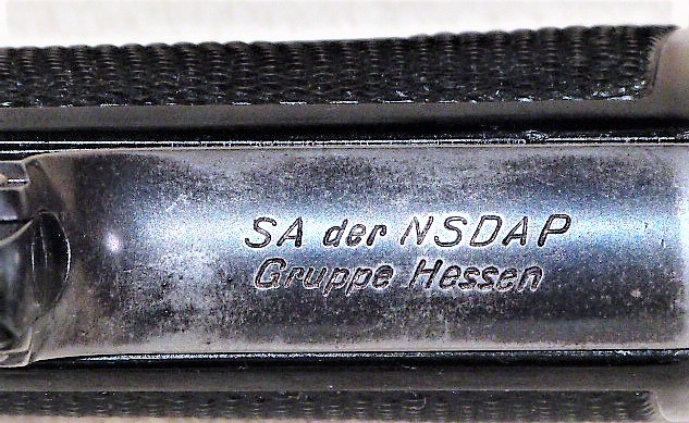 marquage sur poignée de pistolet allemand Nsdap10