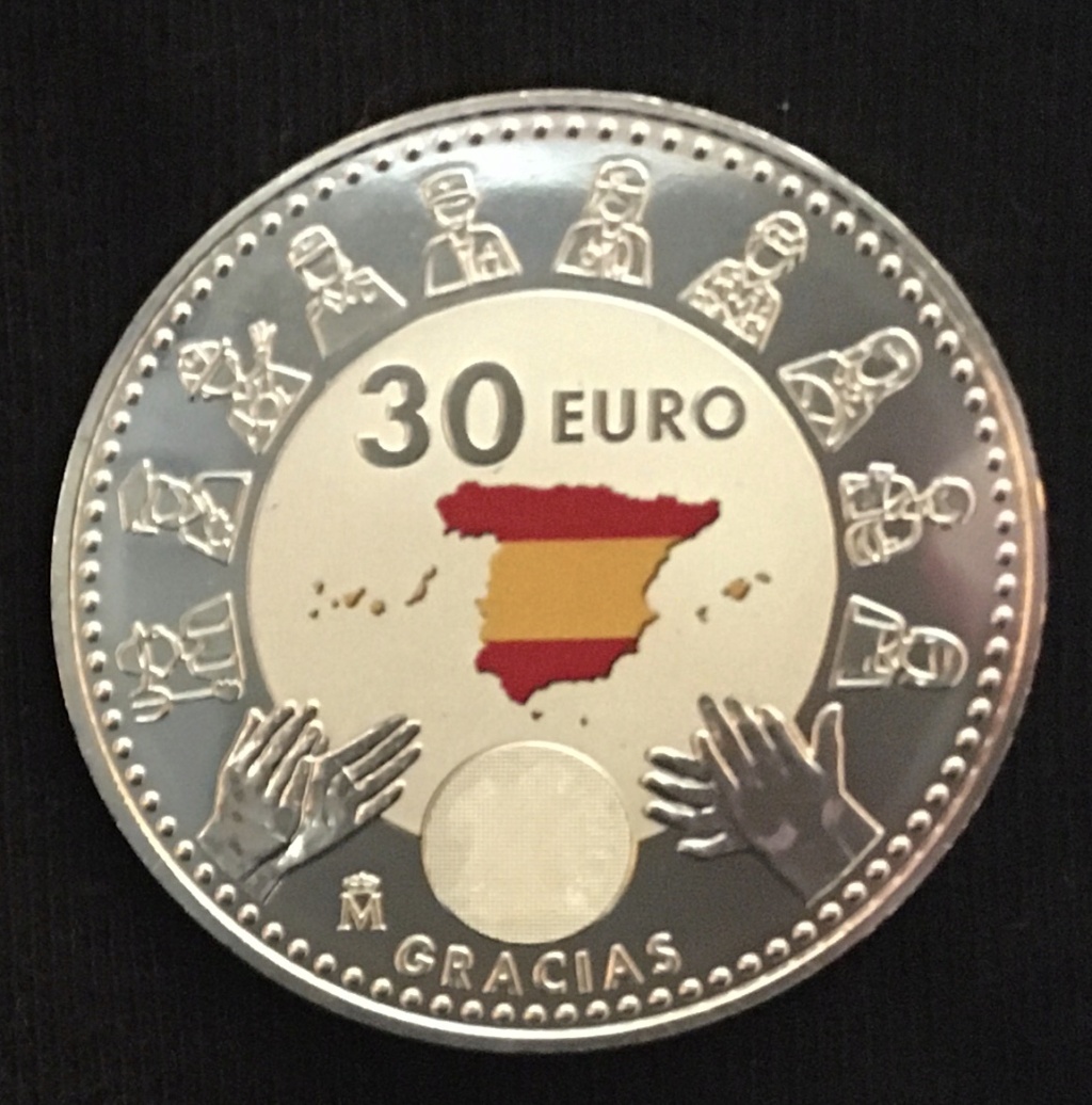 Moneda 30€ España 2020 con repinte 6c110610