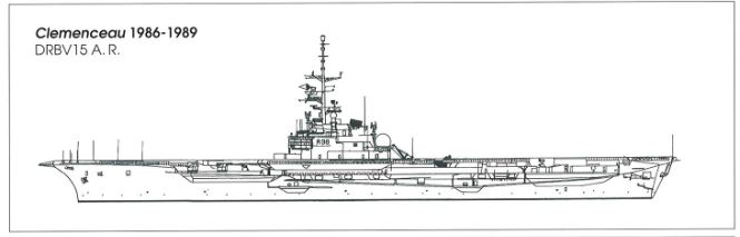 Porte-avions CLEMENCEAU 1987 mission PROMETHEE Réf 81070 Plan_c10