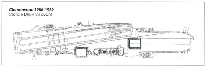 Porte-avions CLEMENCEAU 1987 mission PROMETHEE Réf 81070 Plan_c11
