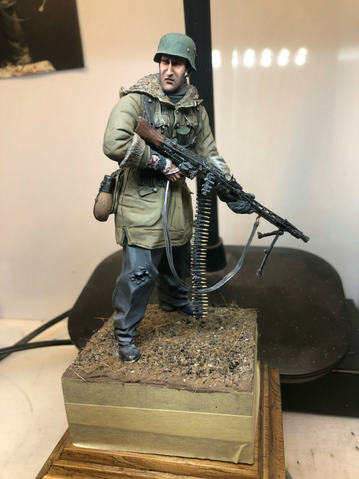 WWII - Figurine 1/16 - Mitrailleur Allemand 2e guerre mondiale - Terminé 15604610