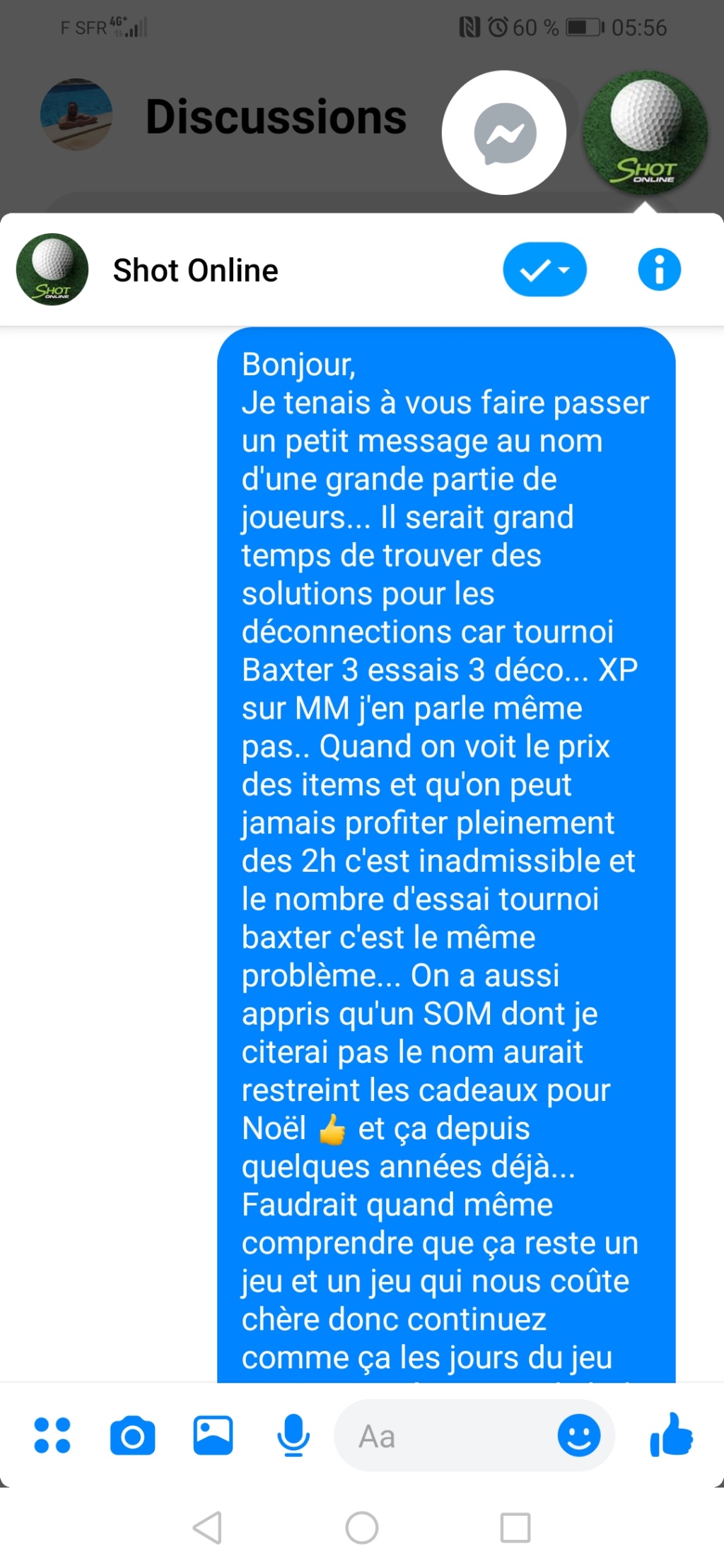 Message à SO sur messenger  Screen10