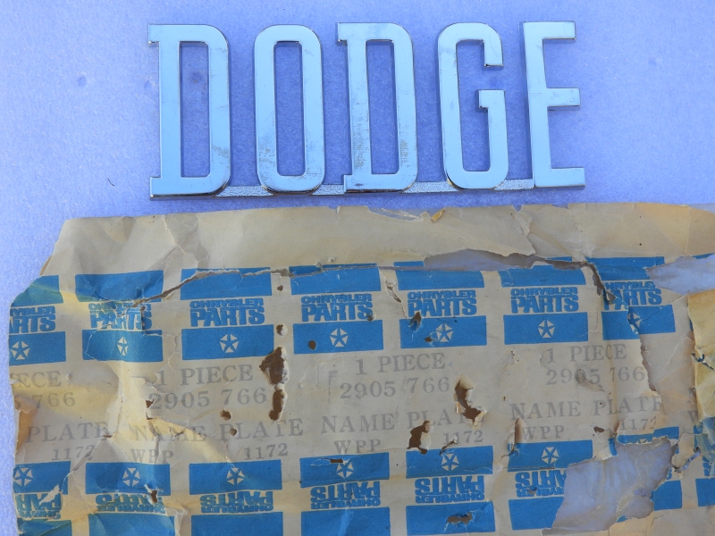 NOS Dodge Rear Door Nameplate 1964-70 A-100  #2905766 Dscn5112
