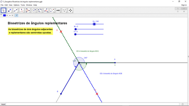 Bissetrizes de ângulos replementares Geog-310