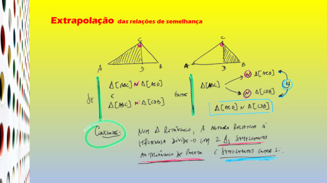 Decomposição de um triângulo retângulo pela altura refe Slid1010