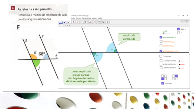 Ângulos em 2 paralelas cortadas por uma secante Slid1556