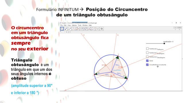 Circuncentro e circunferência circunscrita a um triângu Slid1884