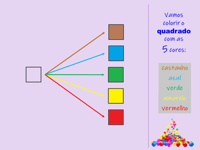 Percepção Visual - 5 Formas geométricas e 5 cores Slid2177