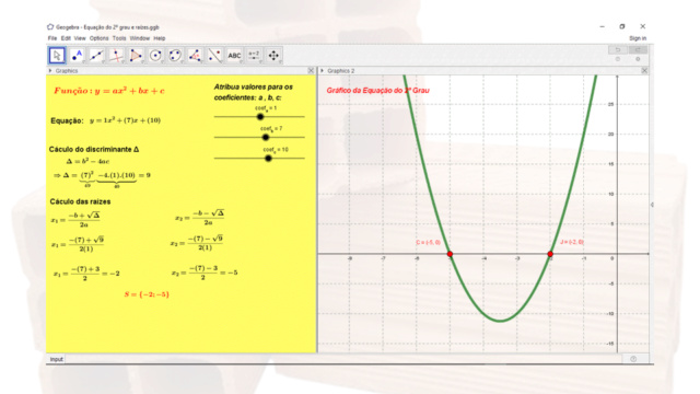Fatorar expressão quadrática com coeficiente de x²=1 Slide529