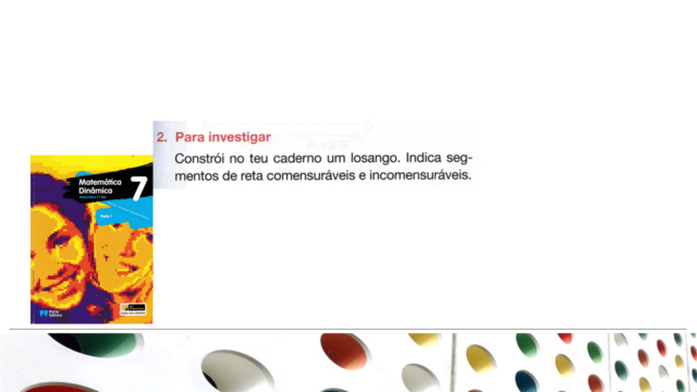 segmentos de reta comensuráveis e incomensuráveis num l Slide564