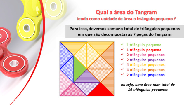 Análise da relação das áreas de peças do Tangram Slide660