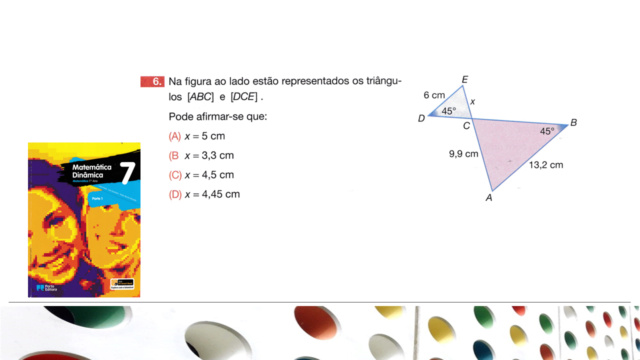 Teorema de Tales versus semelhanças de triângulos Slide707
