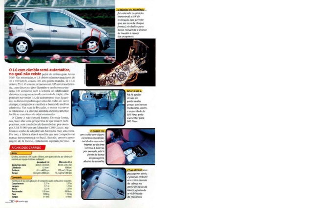 (Classe A - W168): A140 e A160 - avaliação Revista Quatro Rodas® - agosto 1997 13cbe810
