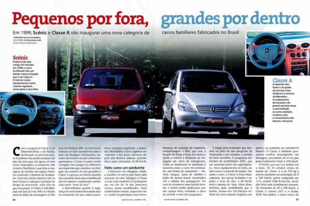 (Classe A - W168): A160 x Renault Scénic - avaliação Revista Quatro Rodas® - setembro 1998 756c0610
