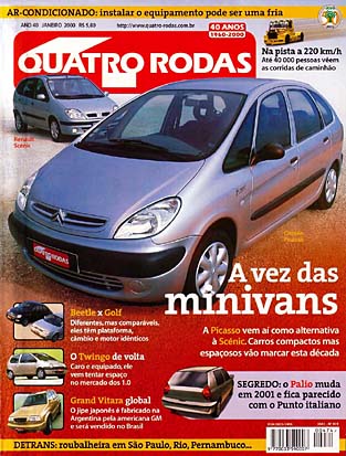 (Classe A - W168): A190 Avantgarde - avaliação Revista Quatro Rodas - janeiro de 2000   Bad44810