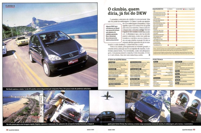 (Classe A - W168): A160 - avaliação Revista Quatro Rodas - maio de 1999 Db6cc910