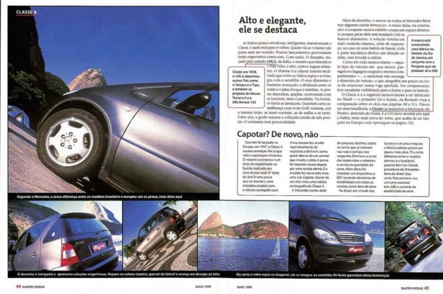(Classe A - W168): A160 - avaliação Revista Quatro Rodas® - maio 1999 E8ede010