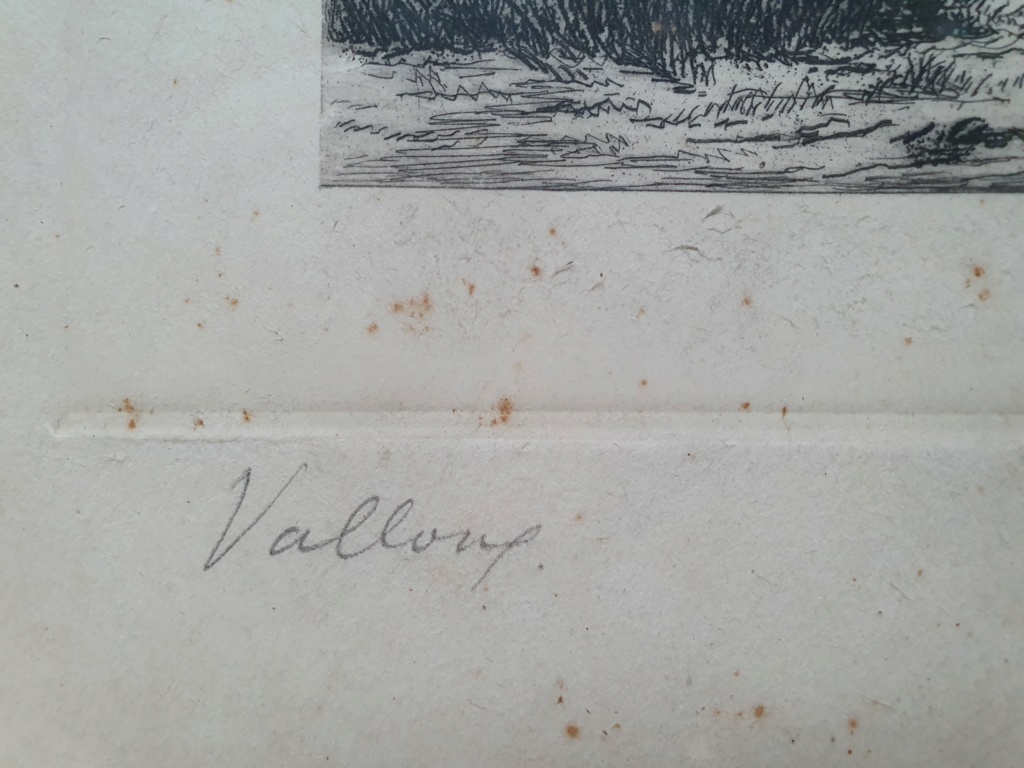 Gravure eau forte de Valloux signée Georges Zevort (1863 - 1933) 20221121
