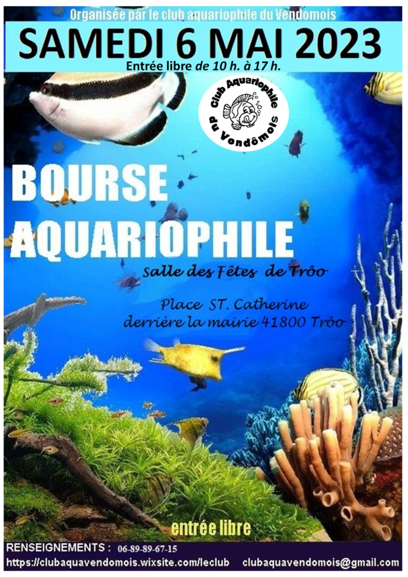 Bourse aquariophile le 6 mai 2023 à Trôo 41800 Affich14