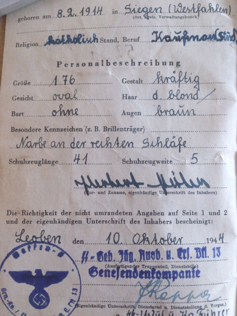 Vos livrets militaires allemands WWII (Soldbuch, Wehrpass..) / Heer-LW-KM-SS... Dsc_0019