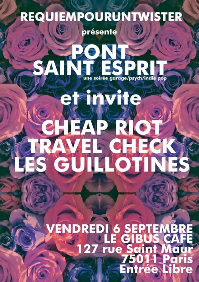 Cheap Riot + Travel Check + Les Guillotines - 6 septembre Flyer10