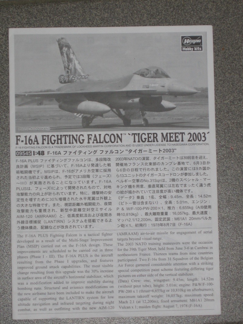 [Hasegawa] F-16A Fighting Falcon "Tigermeet 2003" Civil_10