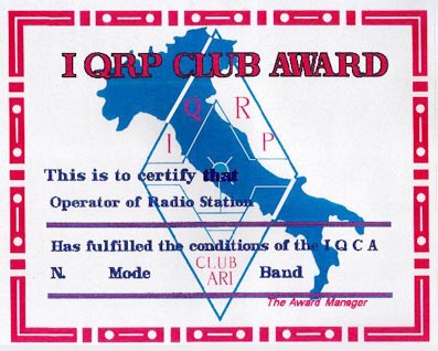 I.Q.C.A. - I QRP CLUB AWARD Iqca10