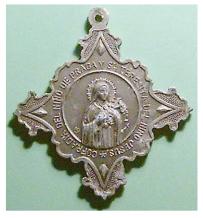 medalla-cruz  San Antonio de Padua/ cruz con leyenda - s. XX Medall15
