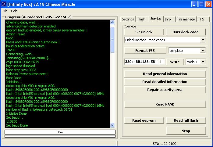 Cect U8800  shut down after insert sim solve by infinity U_880010