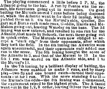 The Brooklyn Atlantics; 1860's dynasty and early cards Articl11