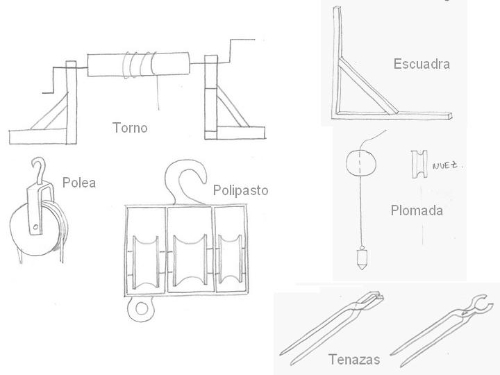 Lminas dibujos herramientas albail Herram29