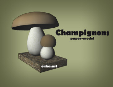 Des champigons (des ceps) paper-model Champi10